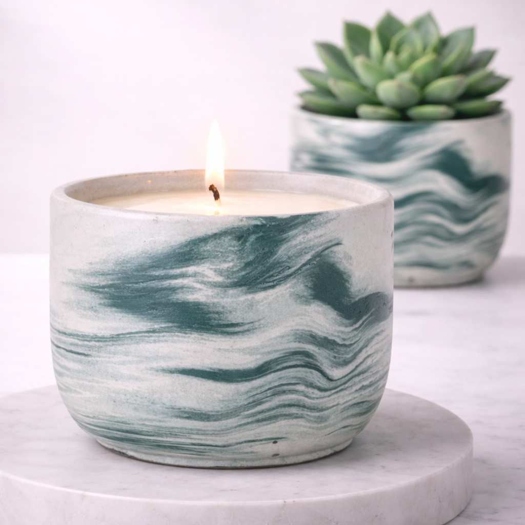 Sea Foam Clay Candle