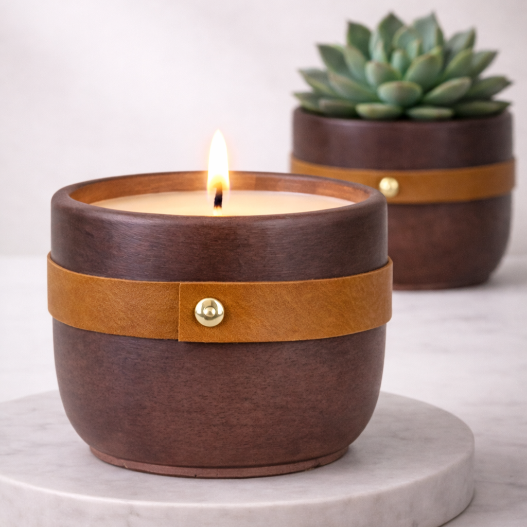 Brown Belted Candle