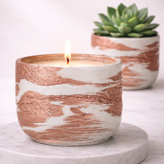 Copper Clay Candle