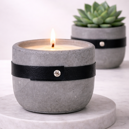 Grey Belted Candle
